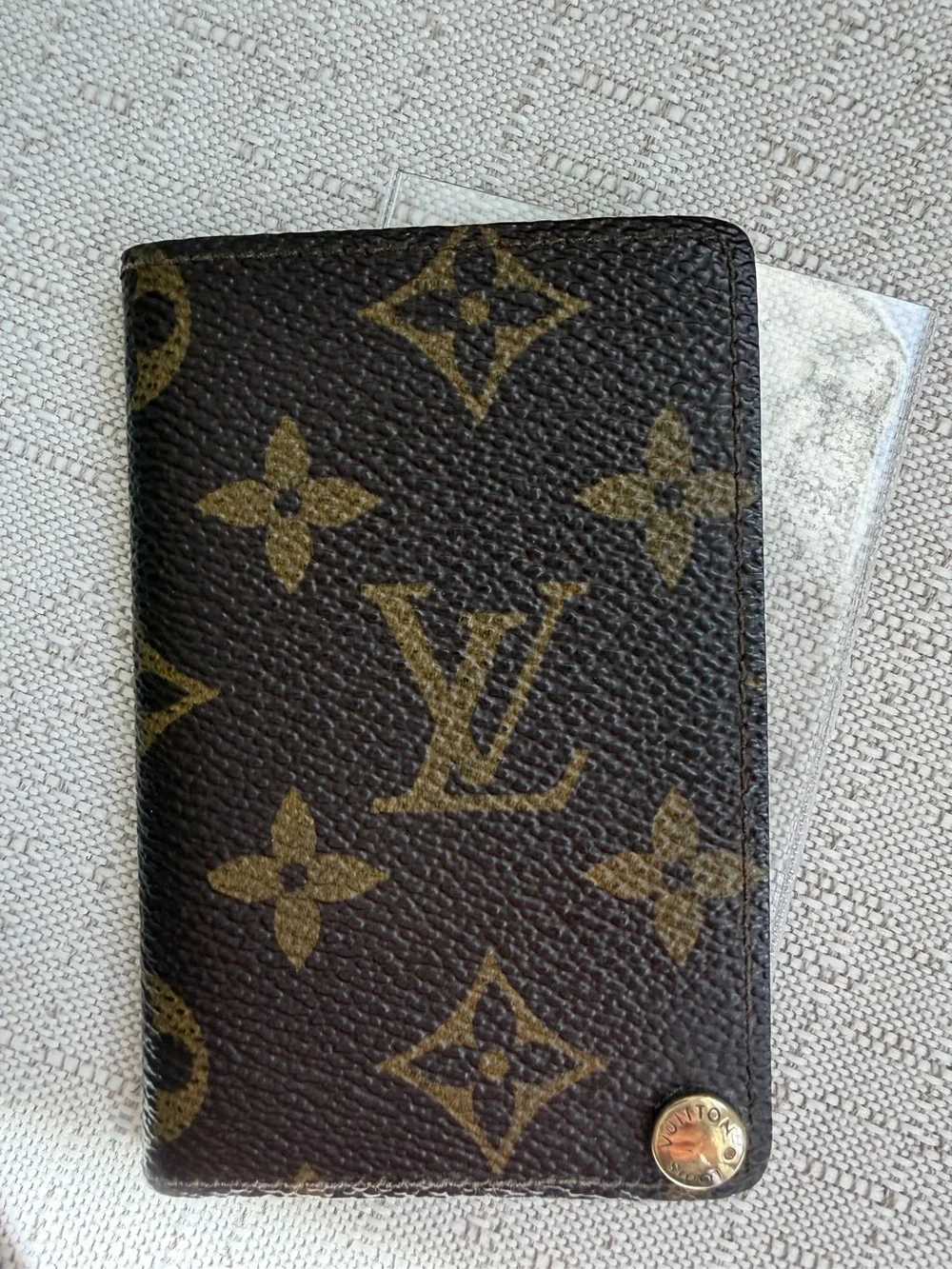 Vintage Louis Vuitton Monogram Porte Cartes Pression 1989